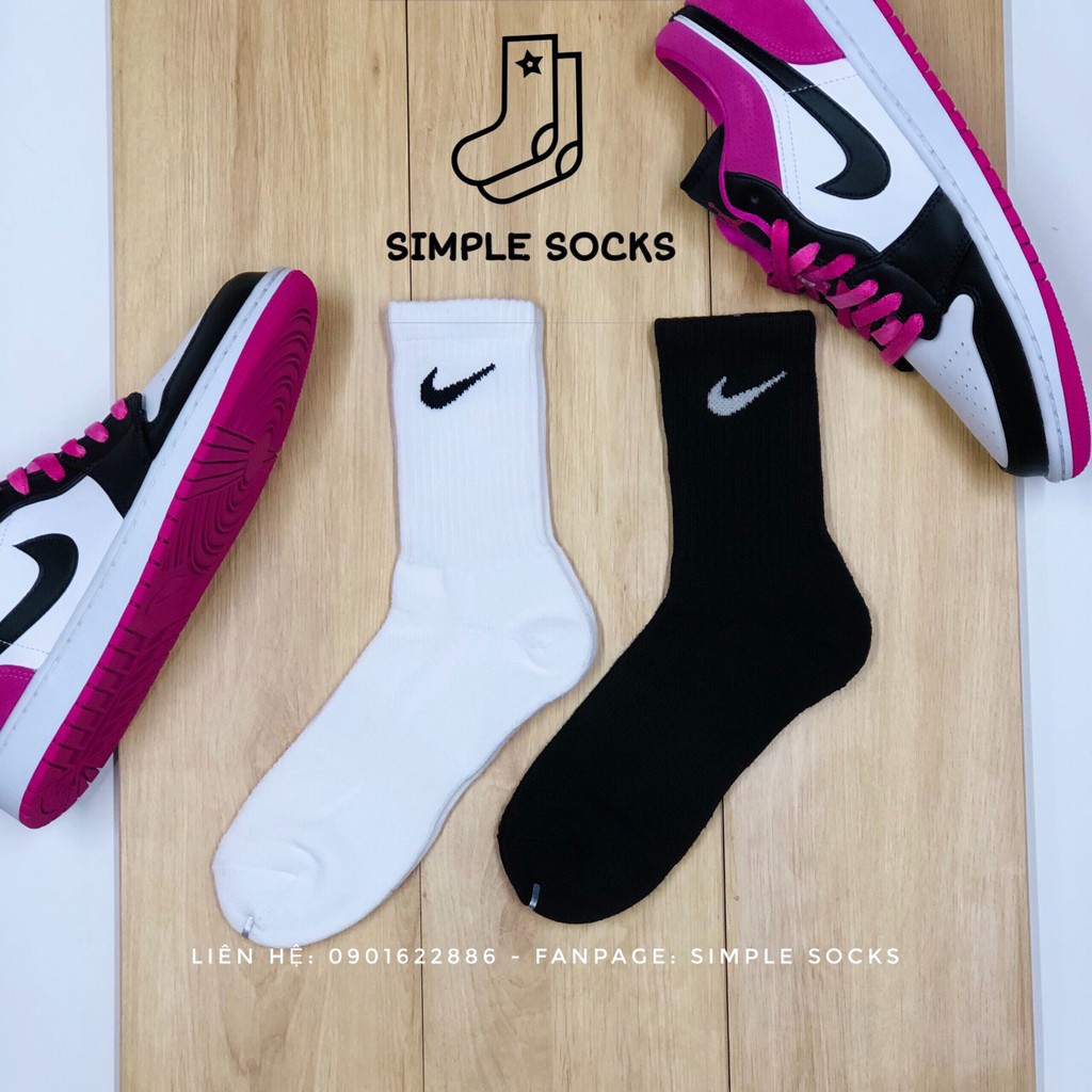 Vớ Nike Cổ Cao 💖FREESHIP💖 Tất Nam Nữ Unisex - Chất Dệt Kim Thể Thao Chống Hôi Chân