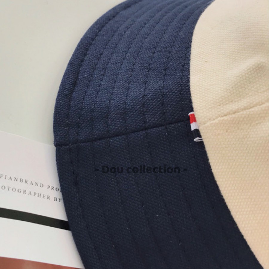 [Nowship2h] Mũ Nón Bucket Cao Cấp Họa Tiết Thêu ICON.S Hottrend Phối Xanh Be Cam Thời Trang Thu Đông - Mã NV028