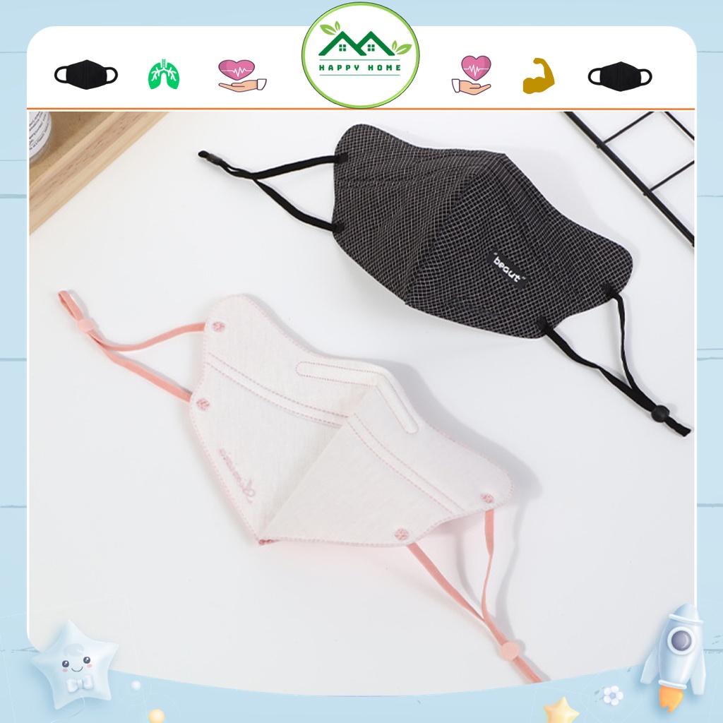 Khẩu Trang trẻ em cotton Dày 3 Lớp Chống Bụi Thoáng Khí Có Thể Tái Sử Dụng