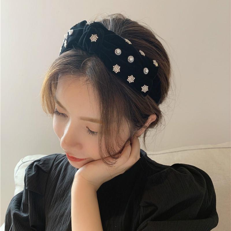 Băng Đô Vải Nhung Đính Nơ Xinh Xắn Cho Nữ