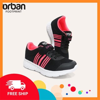 Giày Thể thao cao cấp bé gái Urban TG1946 Đen hồng Đông Ấn