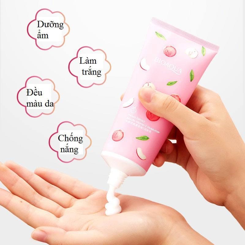 Sữa Dưỡng Thể Trắng Da, thu nhỏ lỗ chân lông Tinh Chất Đào BIOAQUA LALA