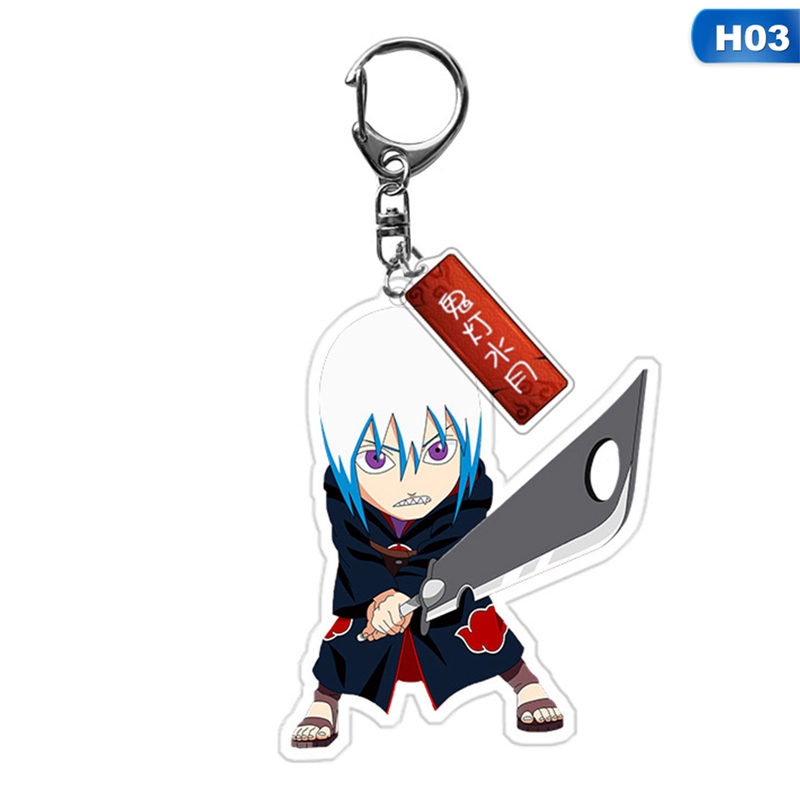 flowersqueen Móc chìa khóa hình nhân vật hoạt hình Naruto Uchiha Itachi dễ thương