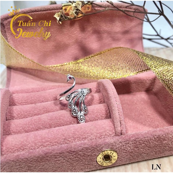 Nhẫn Bạc Hình Con Công cá Tính, Mẫu Mới Cực Hot, Nhẫn Dáng Hở