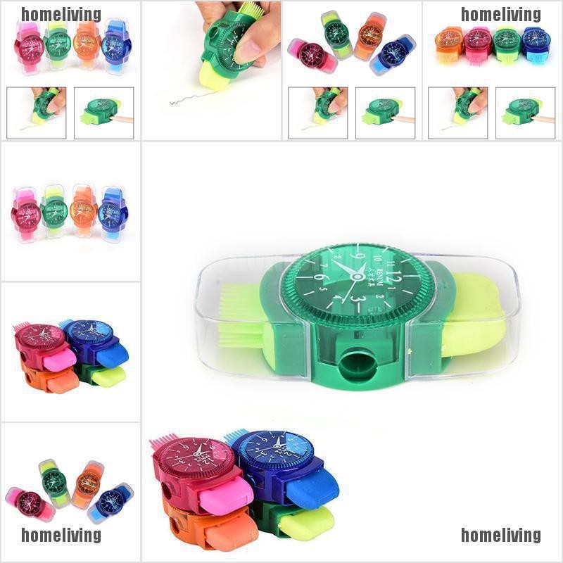 Đồ Chuốt Bút Chì Hình Đồng Hồ Kèm Cọ Tiện Dụng Cho Trường Học / Văn Phòng