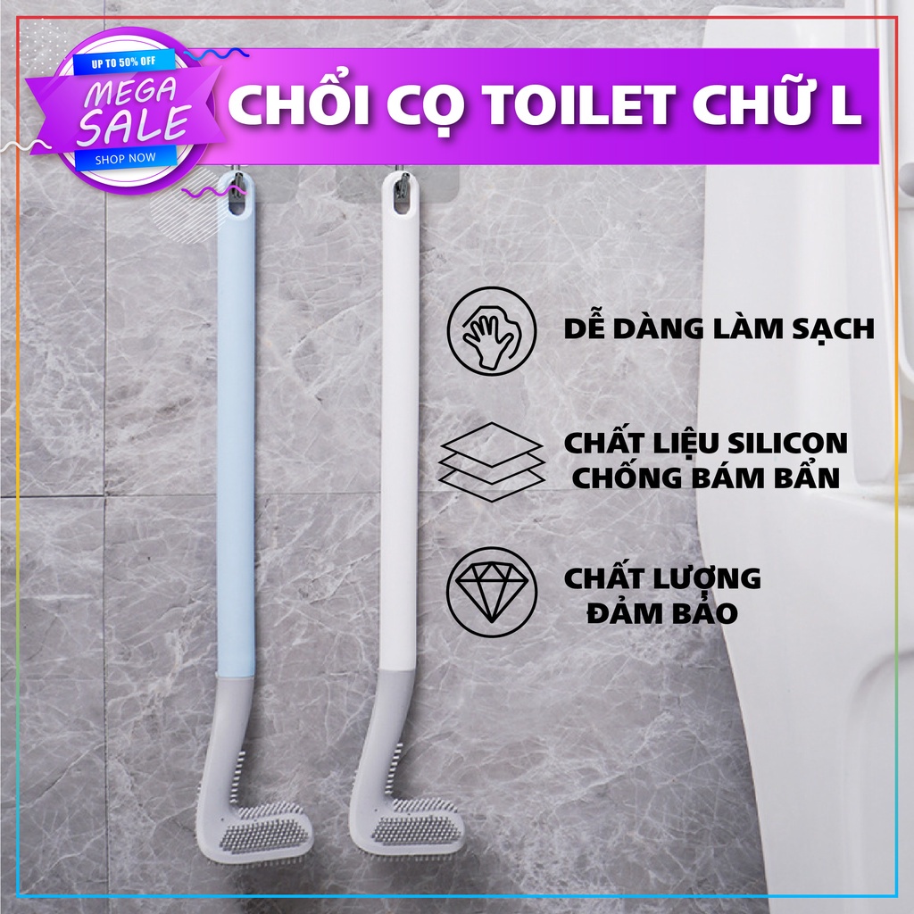 Cọ Chà Toilet, Cọ Bồn Cầu Silicon Thông Minh , cọ bồn cầu chữ L