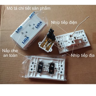 Ổ ĐÔI 3 CHẤU CHỮ NHẬT LiOA.