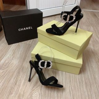 B(ẢNH THẬT) Sandal Khoá Đá Jimmy Choo Gót Nhọn 10p Fullbox Phụ Kiện