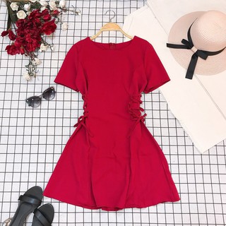 đầm rút nơ 2 bên eo siêu xinh