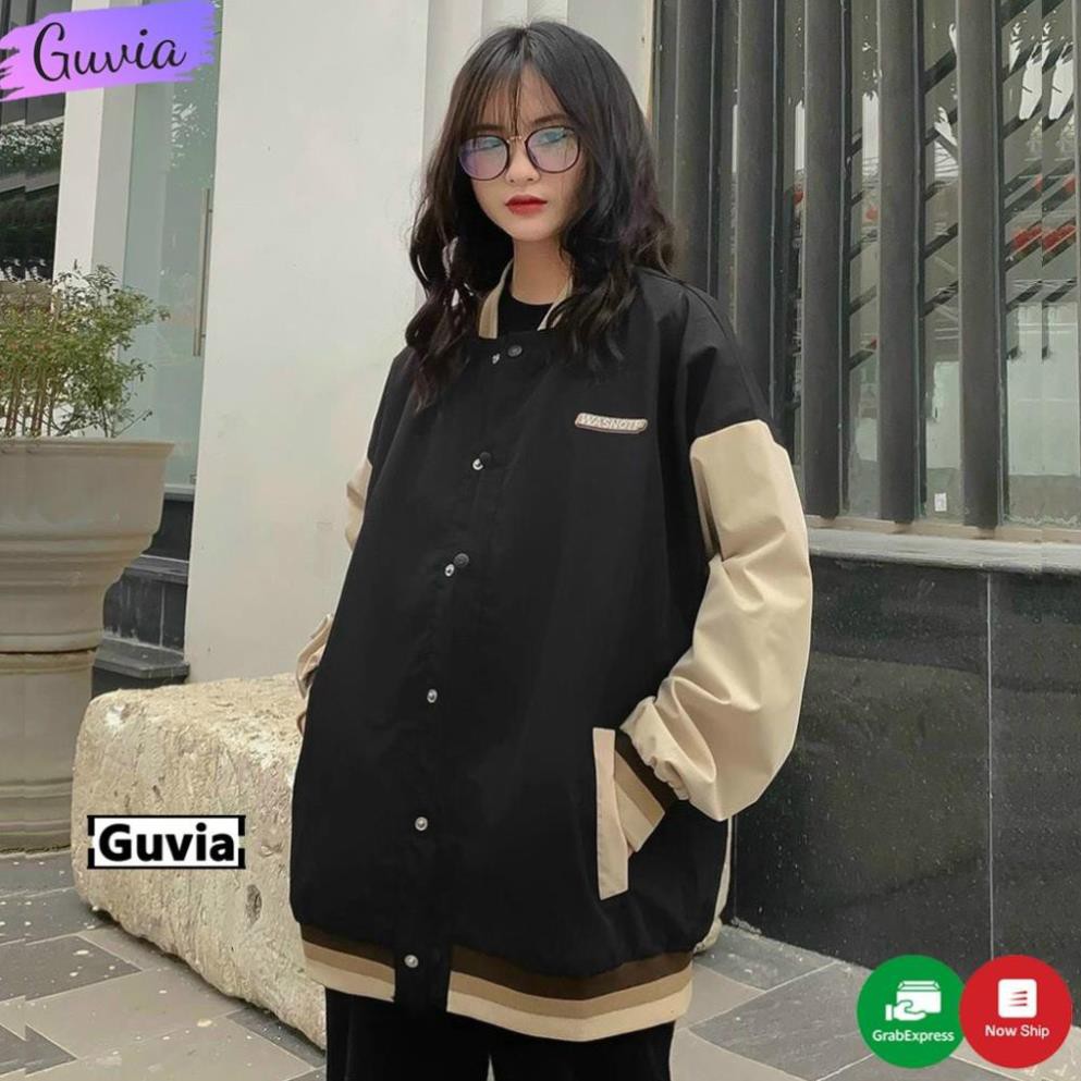 Áo khoác dù Bomber WASNOTP form rộng dù 2 lớp nam nữ phong cách việt KMG