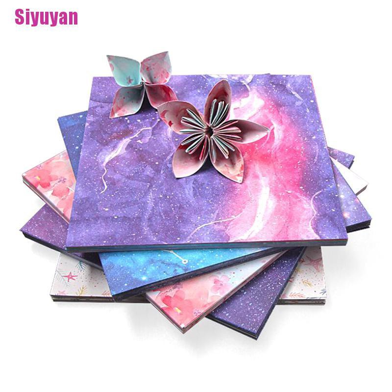 Bộ 60/65 giấy xếp origami in hai mặt họa tiết ngôi sao vũ trụ / hoa DIY