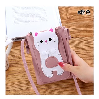 Túi đeo chéo nữ, túi đựng điện thoại con mèo