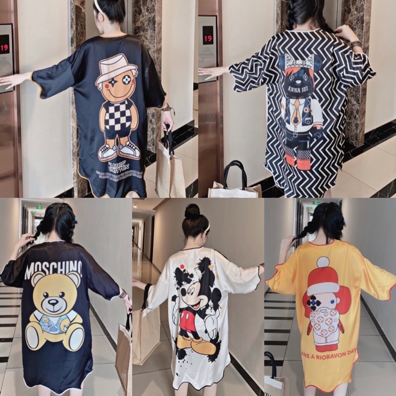 Đầm Sơmi Pijama lụa SATIN cao cấp giá rẻ siêu xinh, siêu sang ạ🥰 | BigBuy360 - bigbuy360.vn
