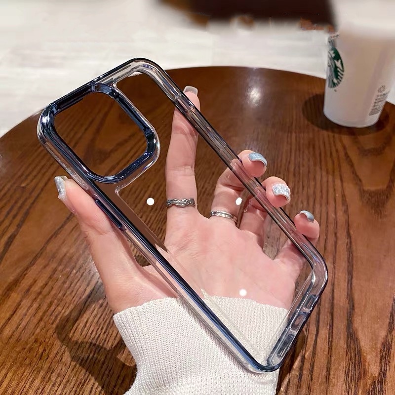 Ốp Điện Thoại Cứng Trong Suốt Mạ Điện Cho iPhone 11 12 13 pro max X XS XR XSMAX 12 pro max 11 promax