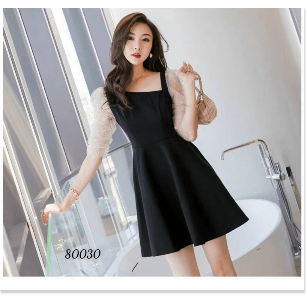 ĐẦM XÒE TAY LƯỚI KIM SA SIÊU ĐẸP CHO PHÁI NỮ TH