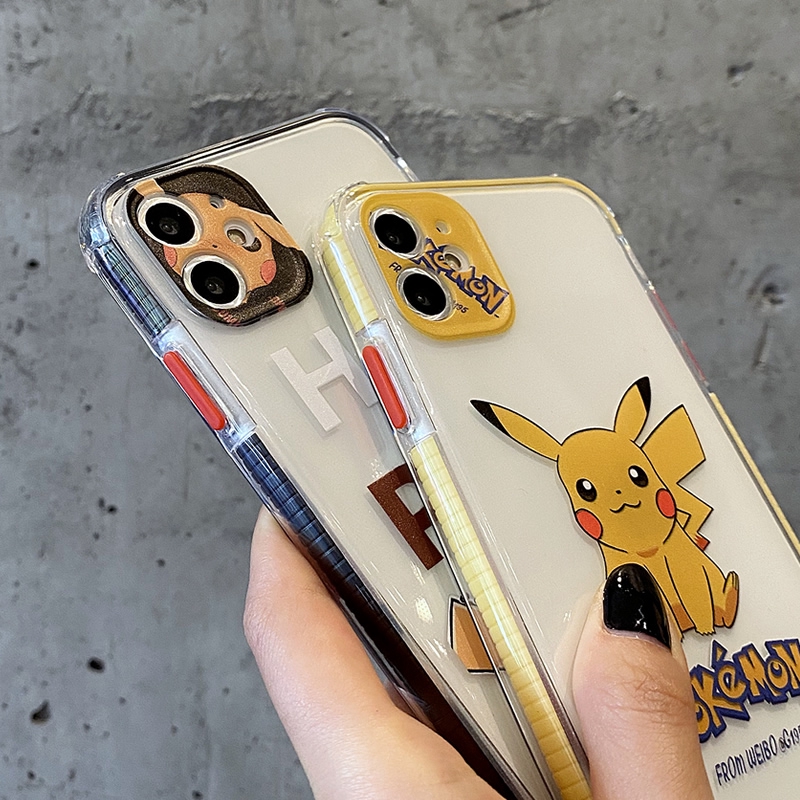 Ốp điện thoại trong suốt họa tiết pikachu cho iPhone 7/8 Plus/X/XS/XR/XS MAX/11/11 PRO/11 Pro MAX/SE2