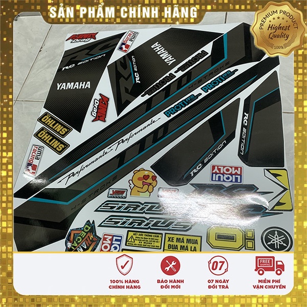 Tem sirius 110 - 50 xám đen xanh cao cấp không bay màu