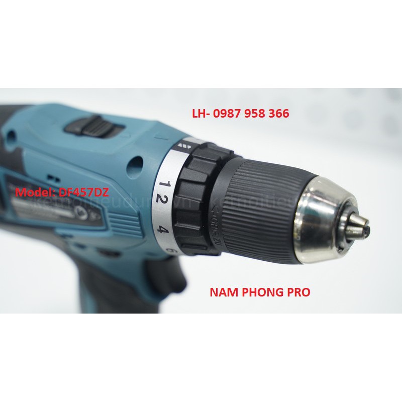 Máy khoan và vặn vít dùng pin Makita DF457DZ (18V)