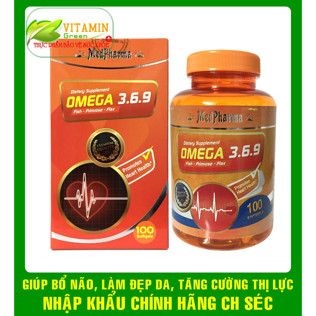 OMEGA 369 & DẦU HOA ANH THẢO, VITAMIN E GIÚP LÀM ĐẸP DA BỔ NÃO, BỔ MẮT | NHẬP KHẨU CHÍNH HÃNG CH CZECH