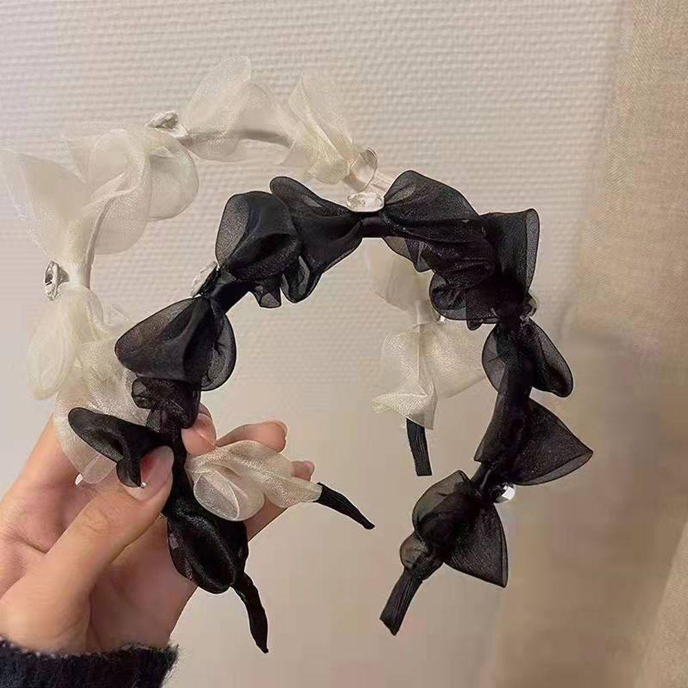 Băng Đô Cài Tóc Phong Cách Pháp Cổ Điển Ngọt Ngào WMES15H Cho Nữ|Dây Cột Tóc Thiết Kế Xinh Xắn Đáng Yêu