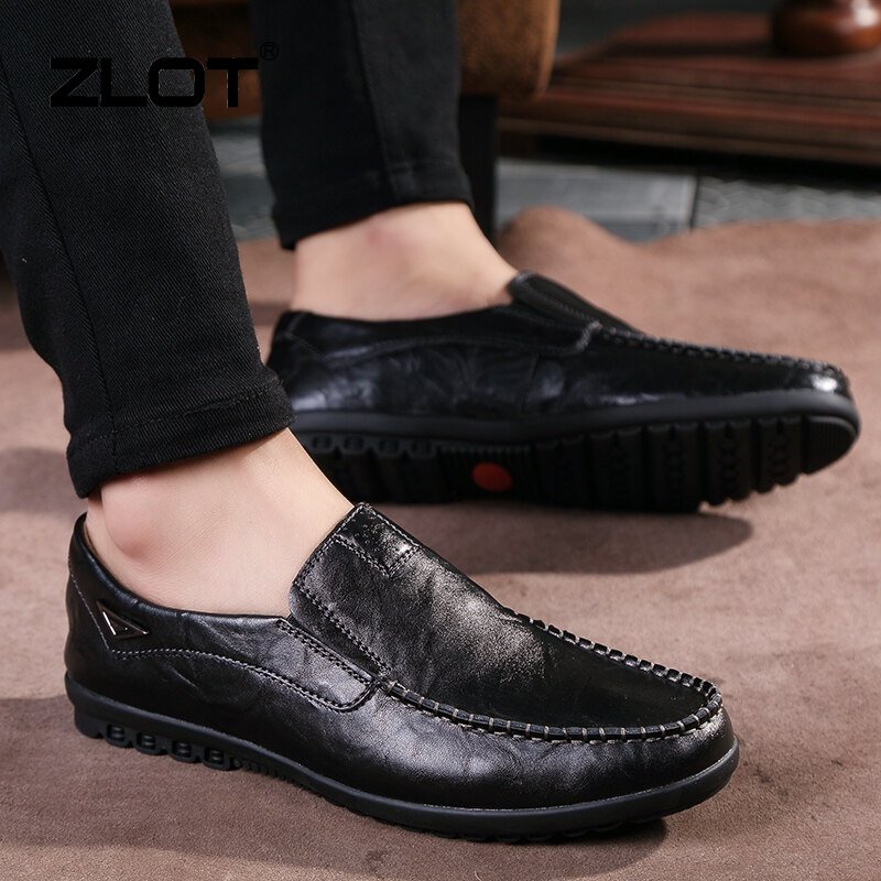 Giày Lười Chất Liệu Da Size Lớn 37-47 Thời Trang 2022 Cho Nam