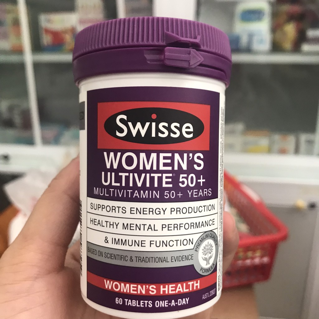 Vitamin Tổng Hợp Cho Nam, Nữ Swisse Men’s/Women's Ultivite Multivitamin của Úc lọ 60 viên, tăng sức đề kháng cho cơ thể