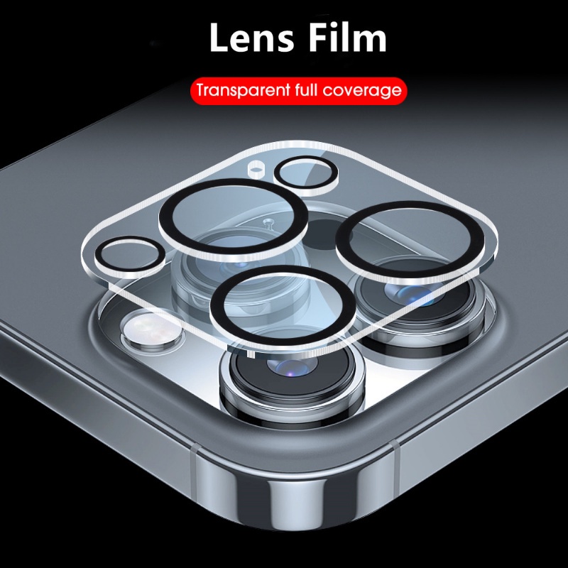 Kính Cường Lực 9H Bảo Vệ Ống Kính Máy Ảnh Sau Chống Trầy Xước Màu Đen HD Cho iPhone14 / 14 Plus / 14 Pro / 14 Pro Max