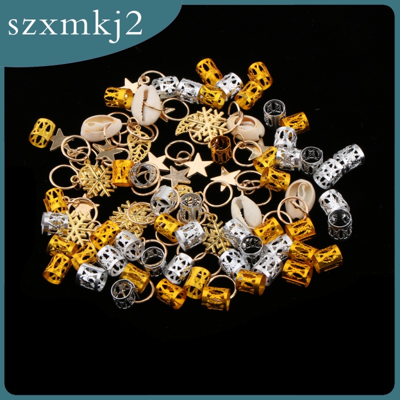 Set 2 / 84 Nhẫn Bện Tóc Hình Vỏ Sò / Ngôi Sao Thời Trang