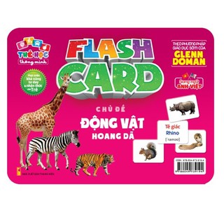 Flash card – Thẻ học thông minh (song ngữ Anh Việt) 20 chủ đề 315 thẻ - Chủ đề: Động vật hoang dã