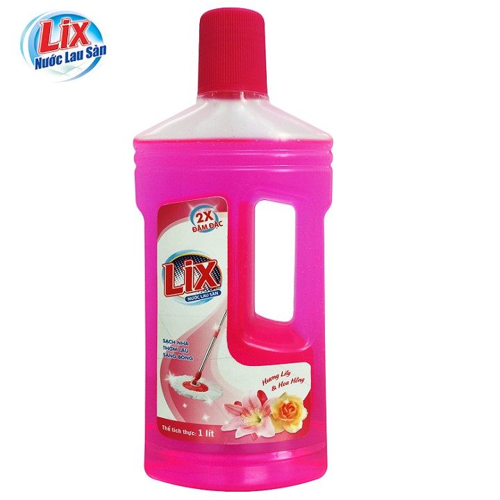 Combo Lix 3 chai gồm nước giặt đậm đặc 2Kg + nước lau sàn hương lily 1L + nước rửa chén siêu sạch chanh 800g