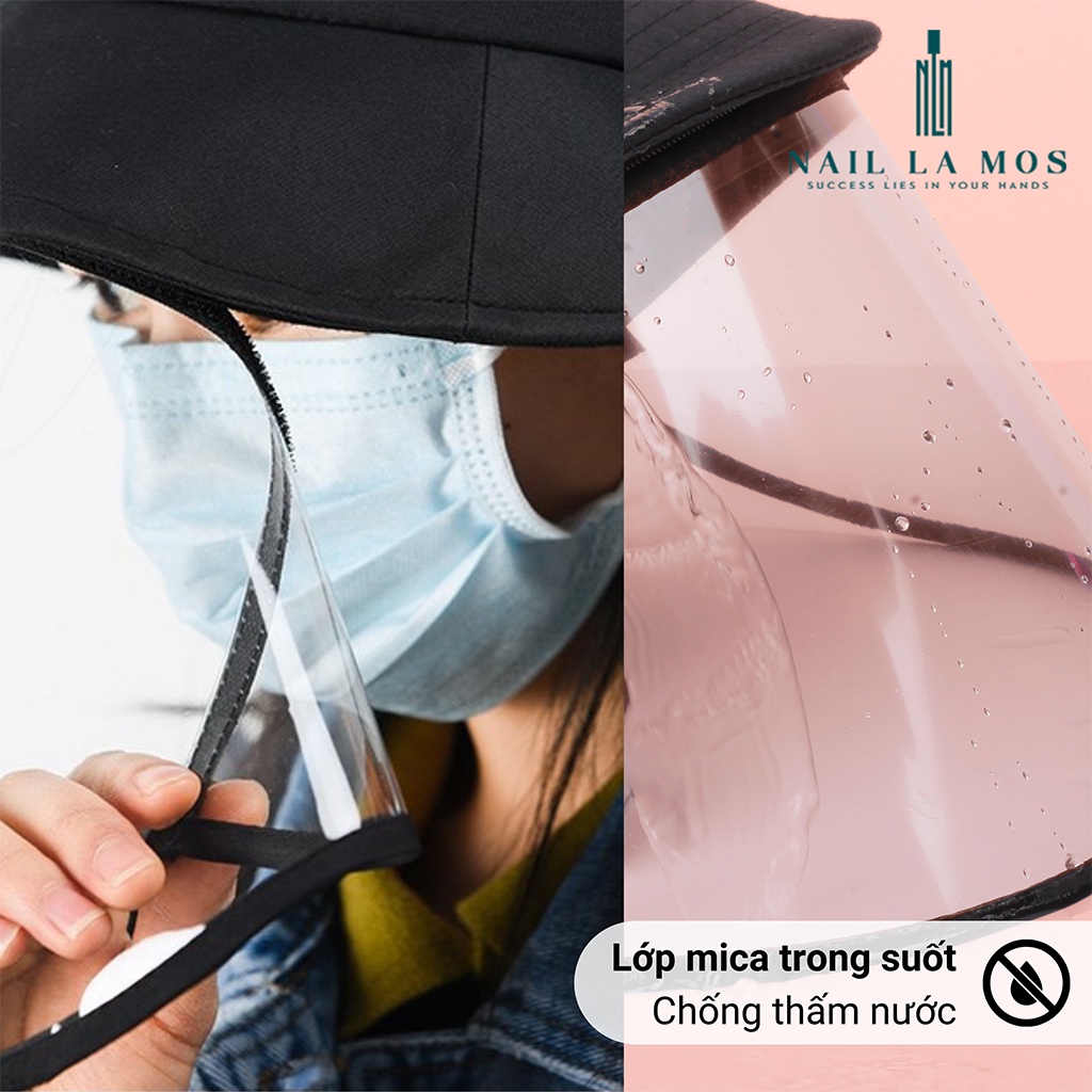 Mũ (nón) che mặt chống bụi bảo vệ sức khỏe chuyên dụng cho dân làm móng