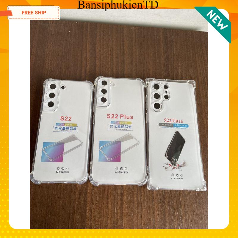 Ốp Trong Chống Sốc Samsung S22 , S22 Plus , S22 Ultra Có Viền Bảo Vệ Camera