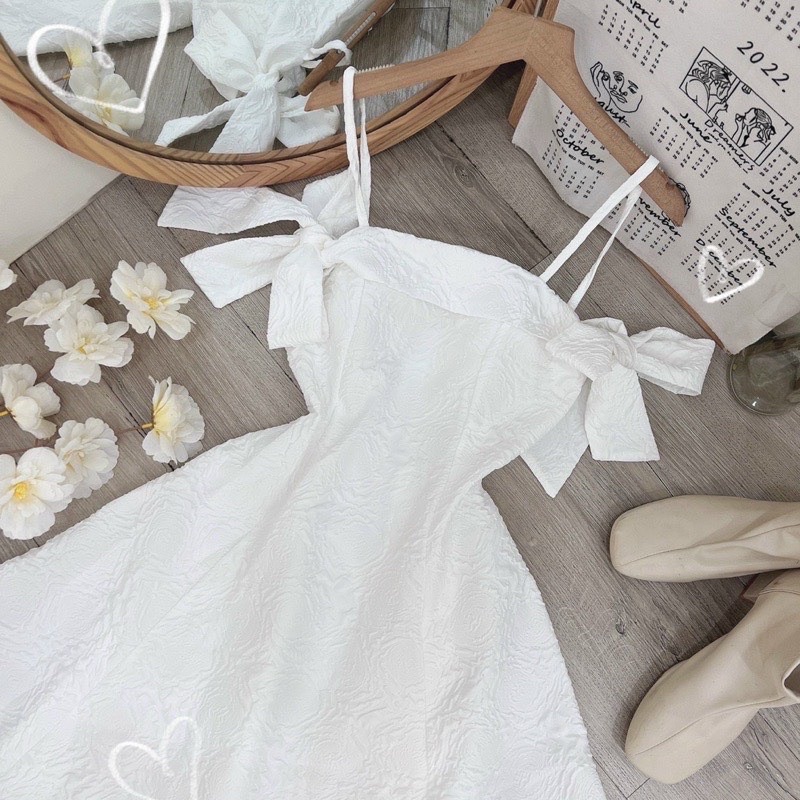 [ 𝐅𝐑𝐄𝐄 𝐒𝐇𝐈𝐏 ]•VÁY XỐP 2S NƠ VAI CHẤT VẢI GẤM SỐP CHẤT ĐẸP LẮM Ạ