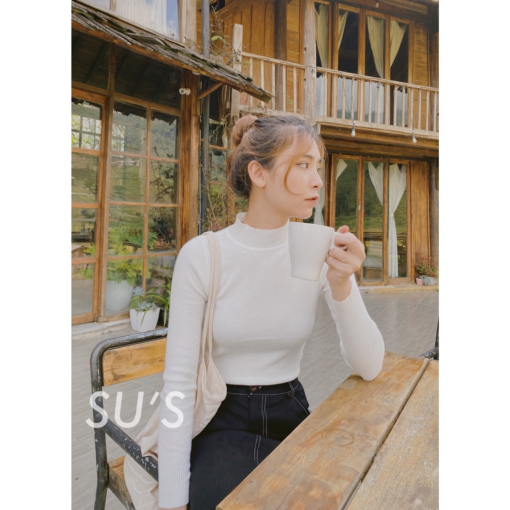 Áo len tăm cổ 3cm dáng body A1966 SUSTORE