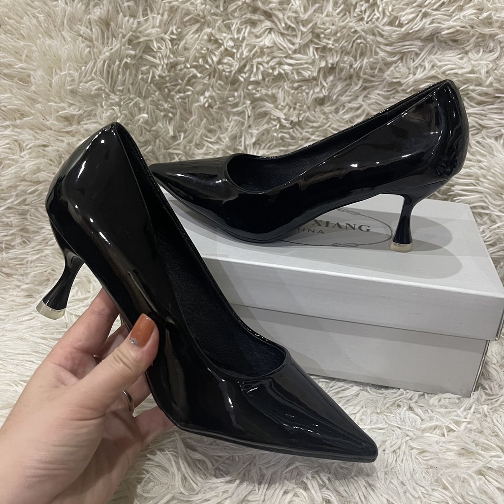 giày cao gót da bóng-8859