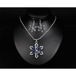 Set vòng cổ & bông tai hoa tuyết - S105