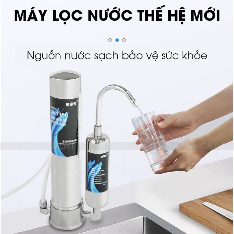Máy lọc nước mini tiện dụng cao cấp tại vòi water purifier - Lõi lọc than hoạt tính đem lại nguồn nước tinh khiết TA9