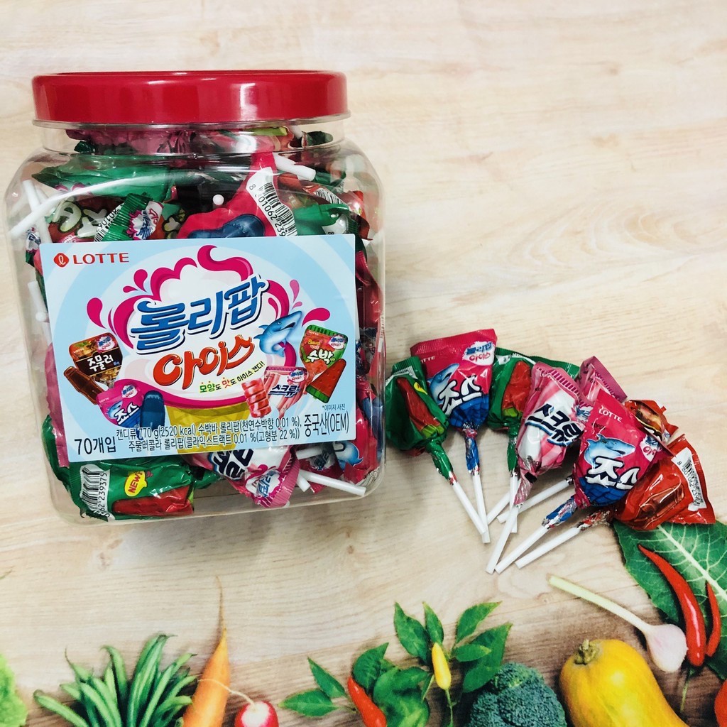 [Lẻ 1 chiếc] Kẹo que mút Lotte Hàn Quốc Date 2023