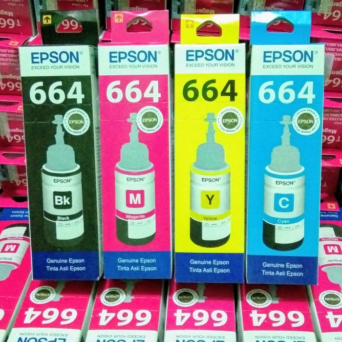 1 Gói Mực T6Etfe4E Epson 664 4 Màu B.M.Y.C E57Dtgfe