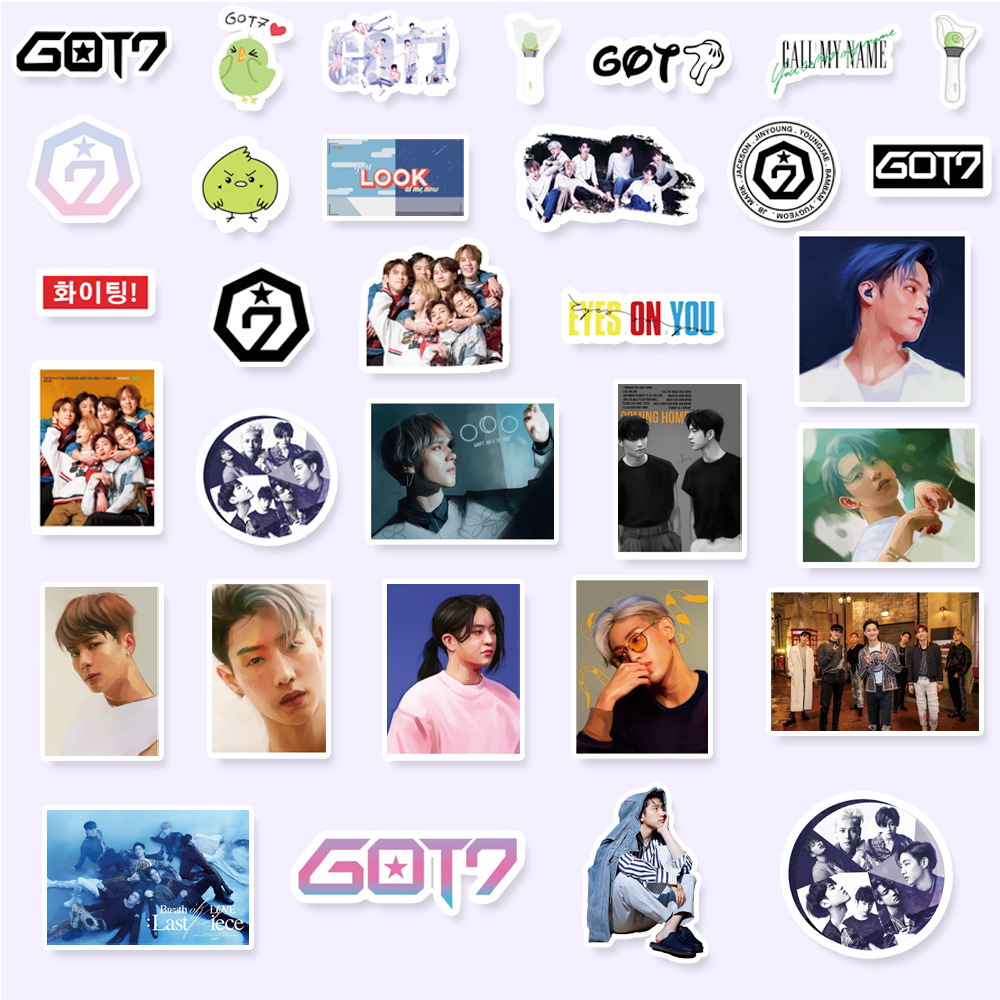 Set 85 miếng dán trang trí hình nhóm nhạc GOT7 chất lượng cao
