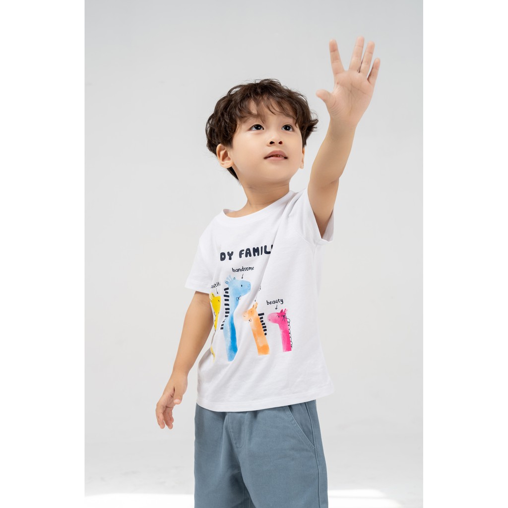 Áo phông trẻ em YODY family mềm mịn co giãn tốt, thoáng mát KID4019