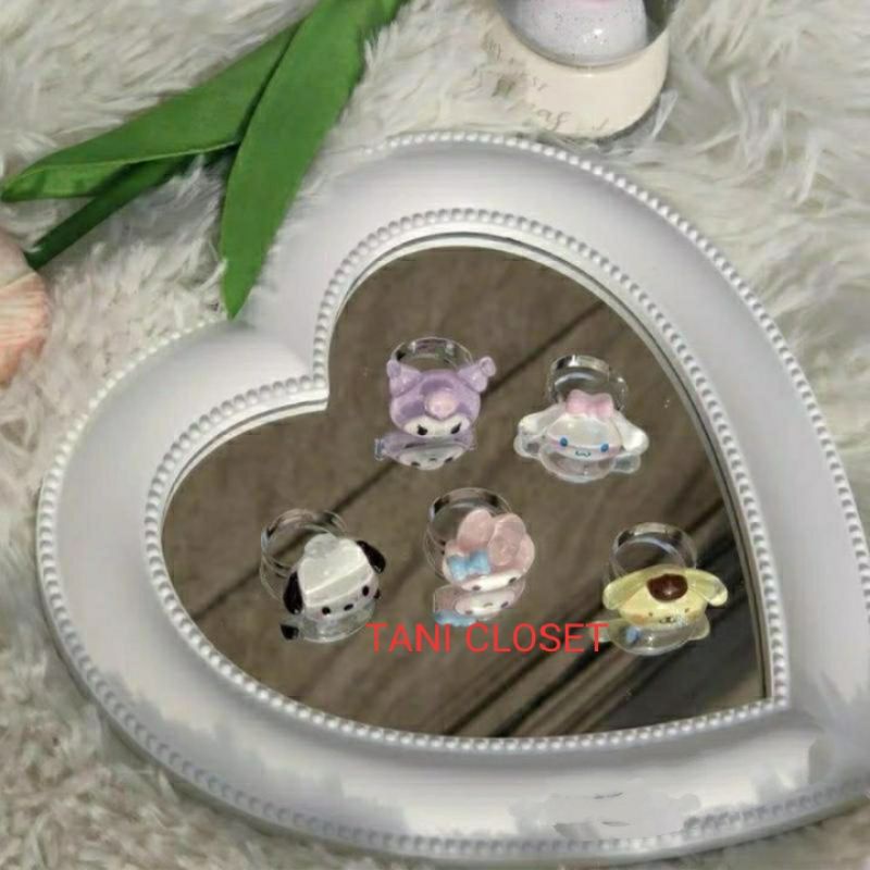 Nhẫn Hoạt Hình SANRIO Đủ Màu Lấp Lánh