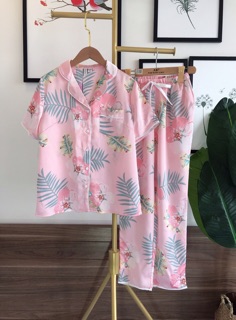 Bộ lụa satin cộc