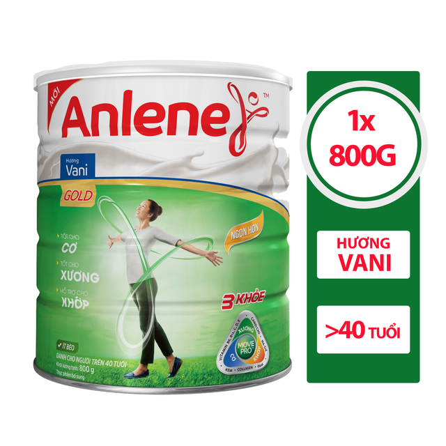 Sữa Bột Anlene Gold Movepro Hương Vanilla lon 800g (trên40 tuổi) _Duchuymilk