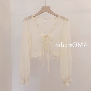 áo khoác tơ voan mỏng điệu đà (81003#)