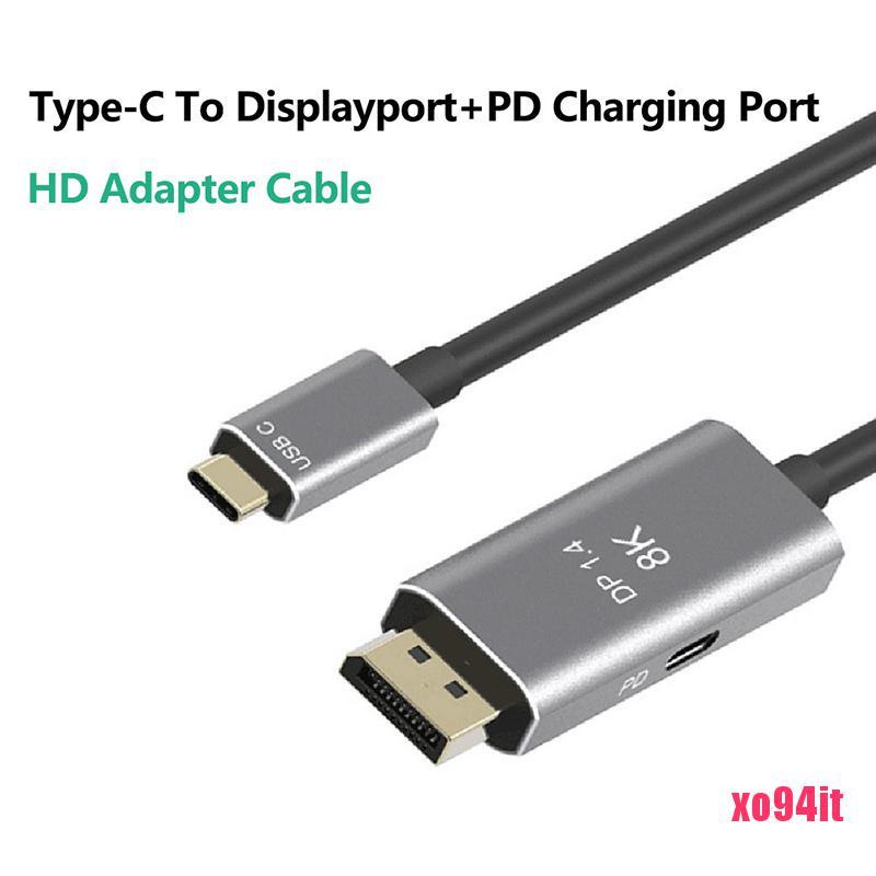 USB C to DisplayPort 1.4 8K Cable USB-C PD 8K@60Hz Thunderbolt 3 to Displa