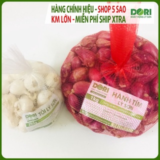 Combo#3 Hành tím Lý Sơn Dori 1kg và Tỏi Lý Sơn Dori 250g Cam kết xuất xứ Lý Sơn
