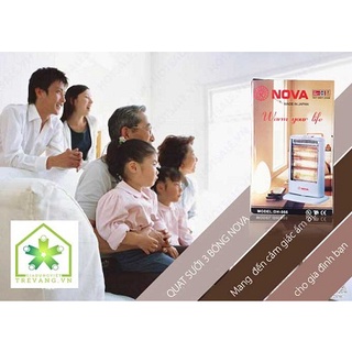 Quạt sưởi Nova 3 bóng sưởi Halogen