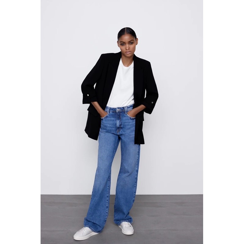 ÁO BLAZER ZARA XẮN TAY DÁNG DÀI HÀNG XUẤT