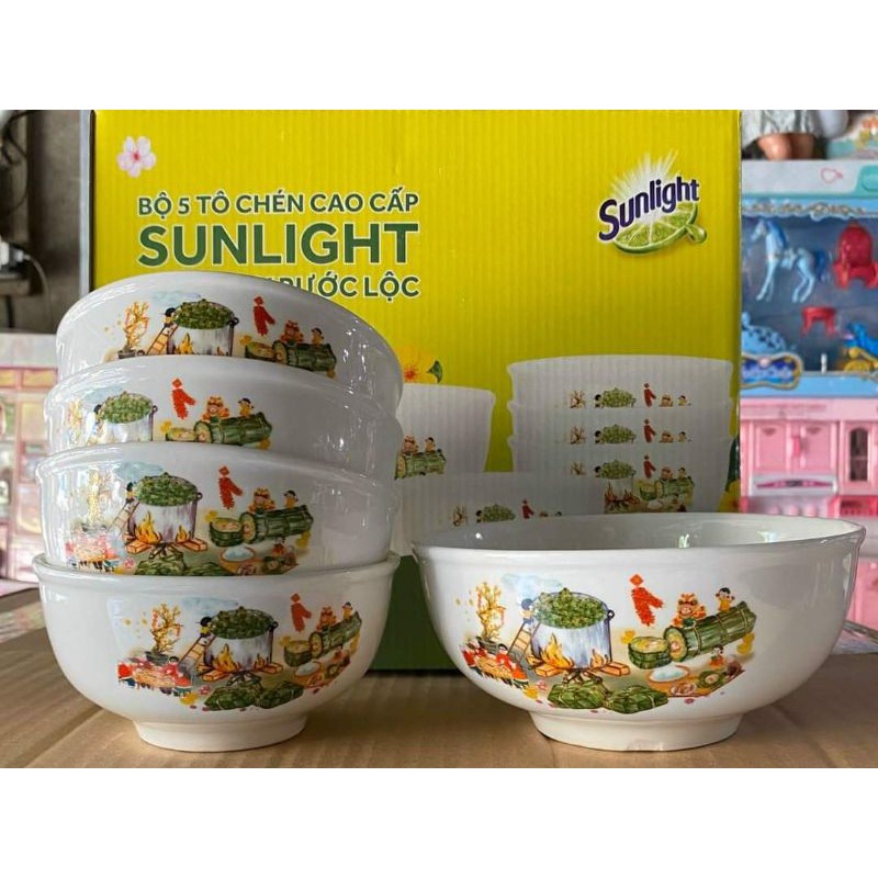 bộ 5 tô chén cao cấp quà tặng SUNLIGHT